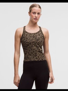 Lululemon Athletica Swiftly Cami Tank Top leopard Sz 6